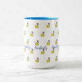 コーヒーティーマグカップ、マウスチーズラブキス2-To ツートーンマグカップ (中央)