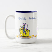 コーヒーティーマグカップ、マウスチーズ ツートーンマグカップ (左)