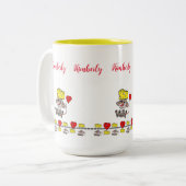 コーヒーティーマグカップ、マウスチーズ ツートーンマグカップ (正面左)