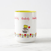 コーヒーティーマグカップ、マウスチーズ ツートーンマグカップ (中央)