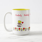 コーヒーティーマグカップ、マウスチーズ ツートーンマグカップ (左)