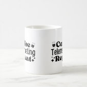 コーヒーテレマーケティングの繰り返し コーヒーマグカップ (中央)
