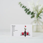 コーヒーテーブルは上がり、 名刺 (スタンド正面)