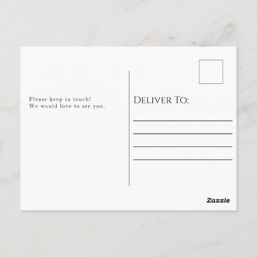 コーヒーテーマの新しいアドレス通知 ポストカード (裏面)