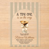 コーヒーテーマエスプレッソマルティーニバーブベビーシャワー アクリル招待状 (正面)