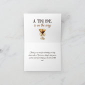 コーヒーテーマエスプレッソマルティーニバーブベビーシャワー サンキューカード (内部)