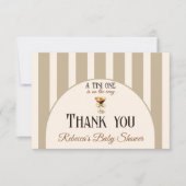 コーヒーテーマエスプレッソマルティーニバーブベビーシャワー サンキューカード (正面)