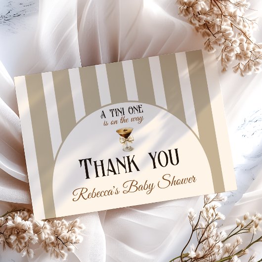 コーヒーテーマエスプレッソマルティーニバーブベビーシャワー サンキューカード