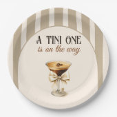 コーヒーテーマエスプレッソマルティーニバーブベビーシャワー ペーパープレート (正面)