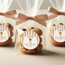 コーヒーテーマエスプレッソマルティーニバーブベビーシャワー ラウンドシール