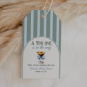 コーヒーテーマエスプレッソマルティーニブルーボウベイビーシャワー ギフトタグ