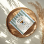 コーヒーテーマエスプレッソマルティーニブルーボウベイビーシャワー スタンダードカクテルナプキン