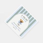 コーヒーテーマエスプレッソマルティーニブルーボウベイビーシャワー スタンダードランチョンナプキン (角)