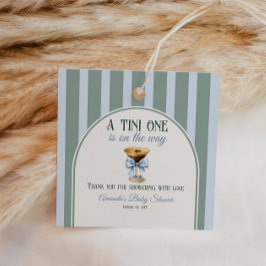 コーヒーテーマエスプレッソマルティーニブルーボウベイビーシャワー フェイバータグ