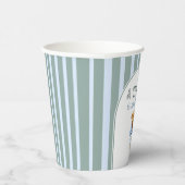 コーヒーテーマエスプレッソマルティーニブルーボウベイビーシャワー 紙コップ (右)