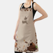 コーヒーテーマオールオーバープリントエプロン中型車 エプロン (インサイチュ)