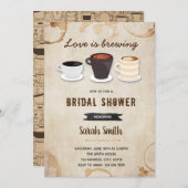 コーヒーテーマカードの招待 招待状 (正面/裏面)