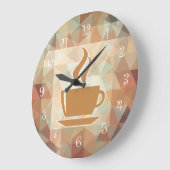 コーヒーテーマキッチンウォールクロック ラージ壁時計 (傾斜)