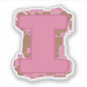 コーヒーテーマレターカスタムIカットビニールシール シール (正面)