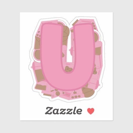 コーヒーテーマレターカスタムUカットビニールシール シール (シート)