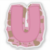 コーヒーテーマレターカスタムUカットビニールシール シール (正面)