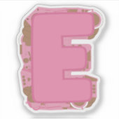 コーヒーテーマレターEカスタムカットビニールシール シール (正面)