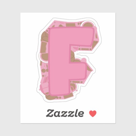 コーヒーテーマレターFカスタムカットビニールシール シール (シート)