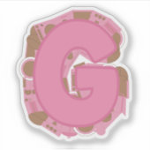 コーヒーテーマレターGカスタムカットビニールステッカー シール (正面)