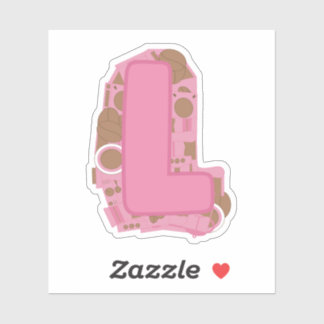 コーヒーテーマレターLカスタムカットビニールシール シール