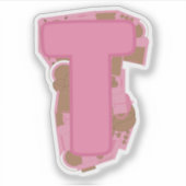 コーヒーテーマレターTカスタムカットビニールシール シール (正面)