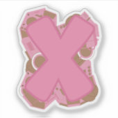 コーヒーテーマレターXカスタムカットビニールシール シール (正面)