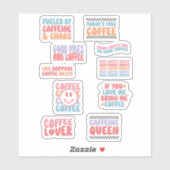 コーヒーテーマ引用文レトロ美学 シール (シート)