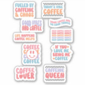 コーヒーテーマ引用文レトロ美学 シール (正面)