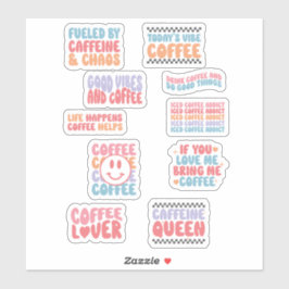 コーヒーテーマ引用文レトロ美学 シール