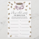 コーヒーテーマ花嫁は何歳になる予定だった (正面)