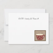 コーヒーテーマ誕生日パーティーへの招待 招待状 (裏面)