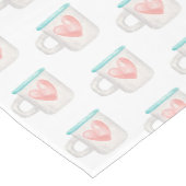 コーヒーテーモダンブルのランナー ミディアムテーブルランナー (コーナー)