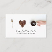 コーヒーディスプレイ，バリスタ，カフェ，コーヒーハウス 名刺 (正面)