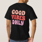 コーヒーデザインのブラックTシャツ Tシャツ (裏面)