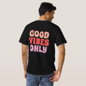 コーヒーデザインのブラックTシャツ Tシャツ (裏面フル)