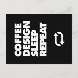 コーヒーデザインスリープリピート ポストカード