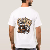 コーヒーデザインTシャツ | 今すぐ購入可能 Tシャツ (裏面)