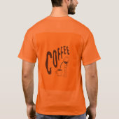 コーヒーデザインTシャツ Tシャツ (裏面)