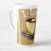 コーヒーデジタルアートが大好き カフェラテマグ (左アングル)
