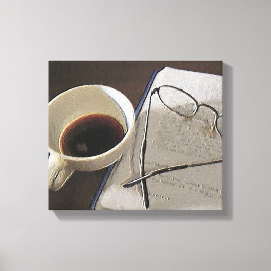 コーヒーデジタル油オンキャンバス キャンバスプリント (正面)