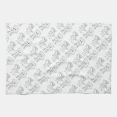 コーヒーデートのキッチンタオル キッチンタオル (横)