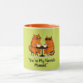コーヒーデートの猫カップルマグ マグカップ (中央)