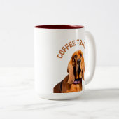 コーヒートラッカー犬 ツートーンマグカップ (正面右)