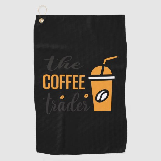 コーヒートレーダーのコーヒーアート ゴルフタオル (正面)