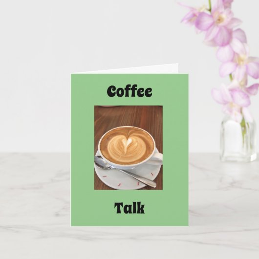 コーヒートーク集まるグリーティングカード カード (蘭)